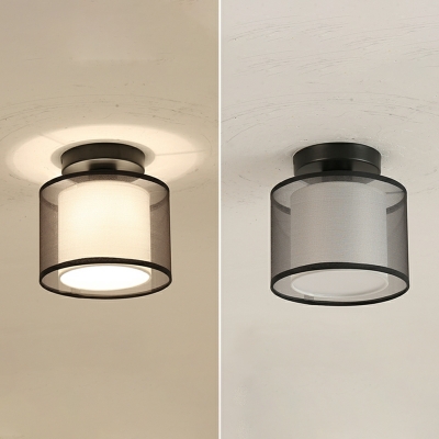 Simple Geometric Flush Mount Ceiling Light Fixtures Fabric Flush Mount Recessed Lighting