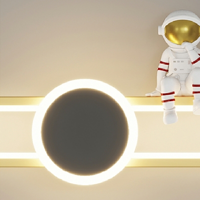 Acrylic Shade Sconce Light Fixture LED Astronaut Wall Sconce Lighting