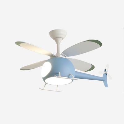 Air Plane Ceiling Fans Metal LED Contemporary Style Fan Lighting