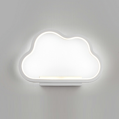 Cloud-Like Wall Sconce Lighting Silicone Lampshade LED Wall Lamp in White