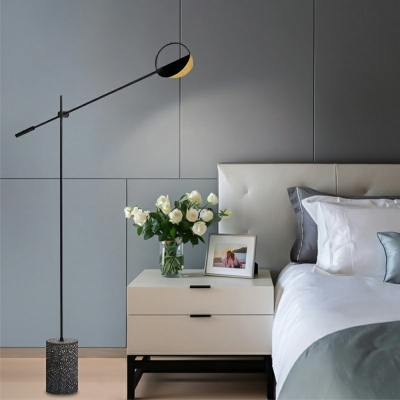 Contemporary Style Floor Lamp LED Metal and Stone Floor Lighting
