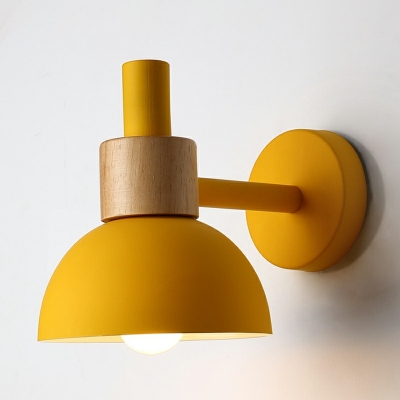 Dome Shape Sconce Light Fixture Single Bulb Wall Mounted Light Fixture