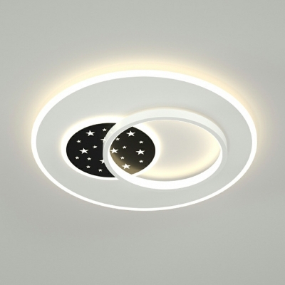 Modern Minimalist Ceiling Light  Nordic Style  Flushmount Light in Black and White