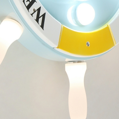 Nautical Ceiling Flush Light with Rudder Acrylic Shade Flushmount Lighting for Boys Room