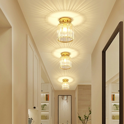 Nordic Contemporary Concealed Installation Ceiling Lamp Crystal Porch and Entrance Hall Flush Mount Light