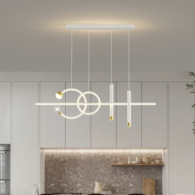 Nordic Style Island Chandelier Lights Modern Minimalism Multi Light Pendant for Dinning Room