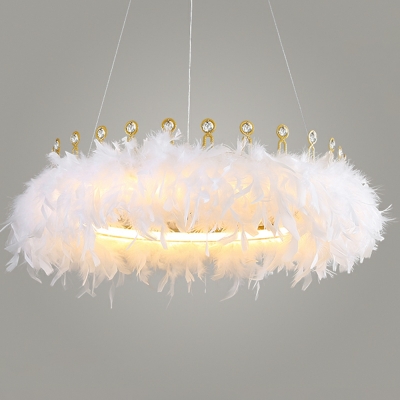 Pendant Light Kit Modern Style Feather Hanging Lamps for Living Room