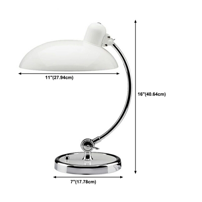 Stainless-Steel Table Lamp Sigle Bulb Metal Vintage Style Table Lighting