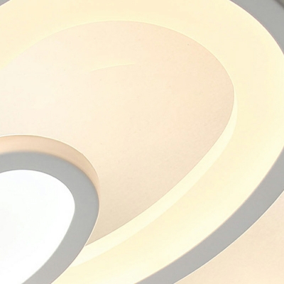 White Acrylic Shade Flushmount Lighting LED Flush Pendant Ceiling Light