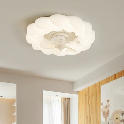 1-Light Flush Light Fixtures Kids Style Cloud Shape Metal Ceiling Mounted Lights