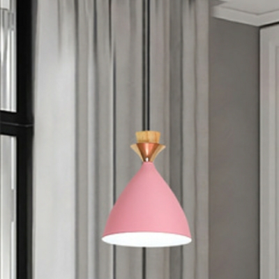 1-Light Hanging Lights Retro Style Cone Shape Metal Pendant Light Fixture