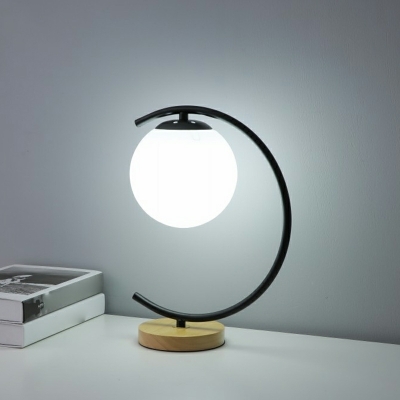 1 Light Modern Led Table Lamps Glass Bedroom Table Lamps for Living Room