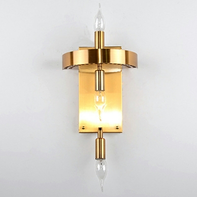 Conical Wall Lighting Modern Style Crystal 1-Light Wall Lighting Fixtures in Gold