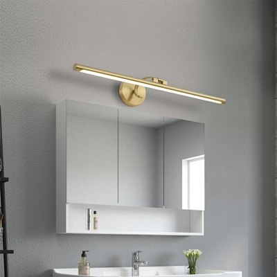 Contemporary Bathroom Vanity Light Brass with Acrylic Shade Vanity Lamp