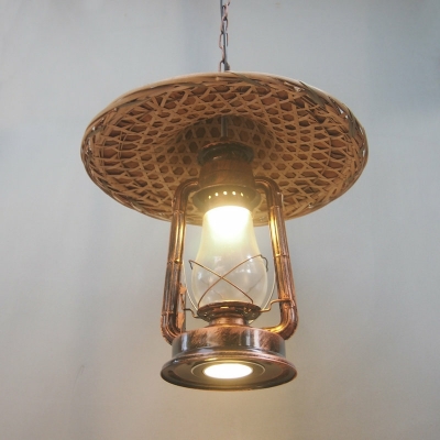 Industrial Style Hat Pendant Ceiling Lights Metal 2-Lights Pendant Light in Copper