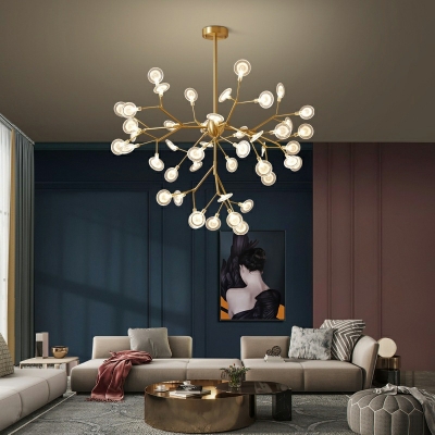 Luxury LED Pendant Light Fixture Metal Living Room Bedroom Dining Room Chandelier Lighting Fixtures