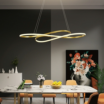 Metal Chandelier Lamp Twisted 1 Light Chandelier Light for Living Room