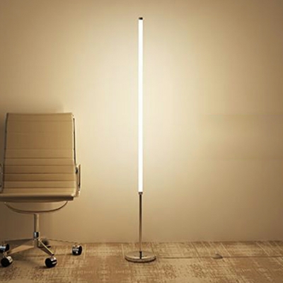 Minimalist Style Linear Acrylic Floor Lamp Wrought Iron Floor Light for Living Room