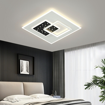 Modern Minimalist Ceiling Light  Nordic Style  Flushmount Light in Black and White