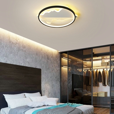 Modern Minimalist Iron Ceiling Light  Nordic Style Acrylic Flushmount Light for Living Room and Bedroom