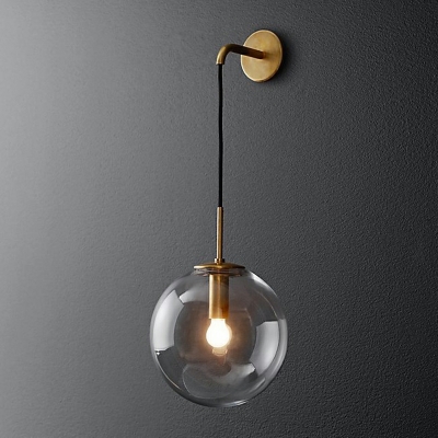 Nordic Retro Ball Wall Lamp Postmodern Minimalist Glass Wall Sconce
