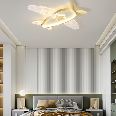 Plane Shade Flush Ceiling Light Fixtures LED Modern Flushmount Lighting for Living Room