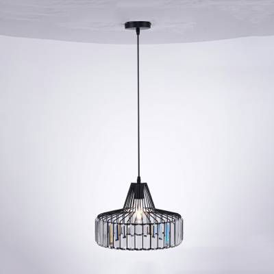 1-Light Hanging Lights Minimalism Style Geometric Shape Metal Pendant Light Fixture