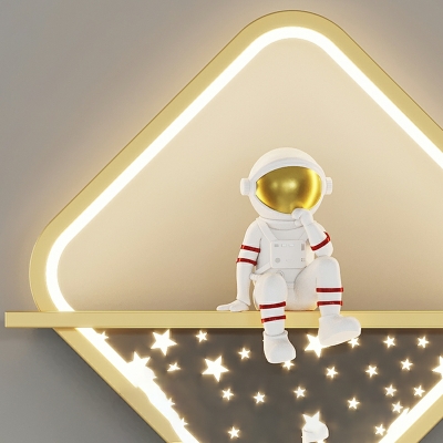 Astronaut Wall Lamp LED with Acrylic Shade Wall Lighting for Kid's Bedroom