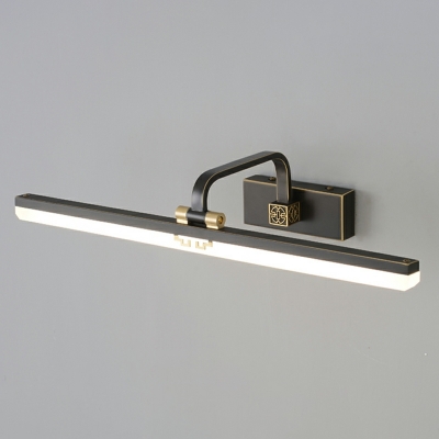 Minimalistic Rectangle Vanity Light Fixtures Metal and Acrylic Led Vanity Light Strip