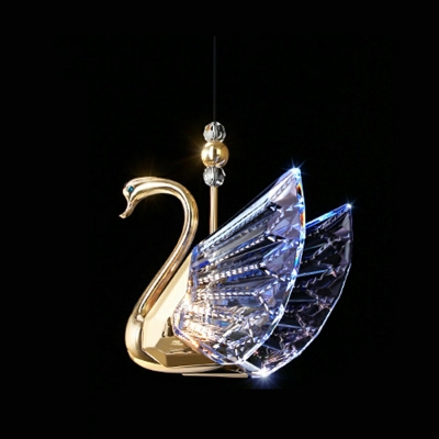 Modern Butterfly Pendant Lighting Acrylic Little Swan Shaped Hanging Lamp