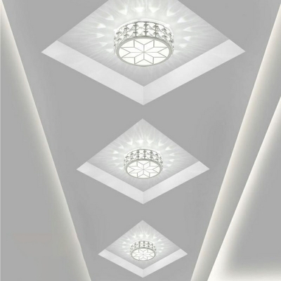 Modern Minimalist Ceiling Light Crystal Nordic Style  Flushmount Light with Hole 2-4'' Dia