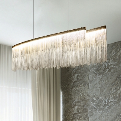 Postmodern Style Chandelier Simple Tassel Shape Pendant Light