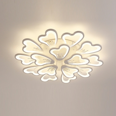 White Flush Mount Ceiling Lights Starburst Shape LED Flush Light Fixtures