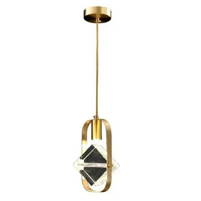 1 Light Pendant Lighting Contemporary Crystal Hanging Lamp for Bedroom