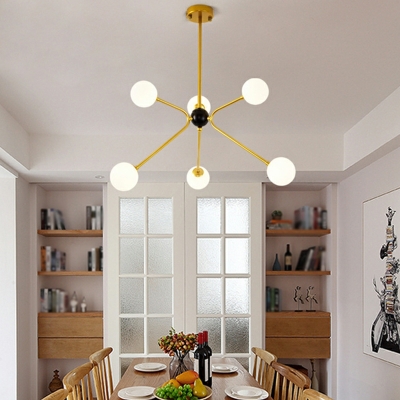 Gold Industrial Pendant Lighting Fixtures Vintage Hanging Chandelier for Living Room