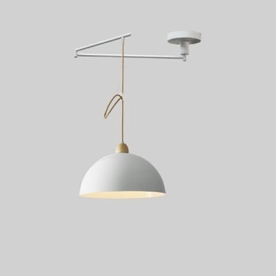 Metal Dome Hanging Ceiling Lights Minimalism Pendant Lamp for Living Room