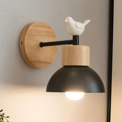 Modern Bird Wall Sconce Light Fixture Wood Nordic Wall Mounted Lights for Bedroom Hotel Guesthouse
