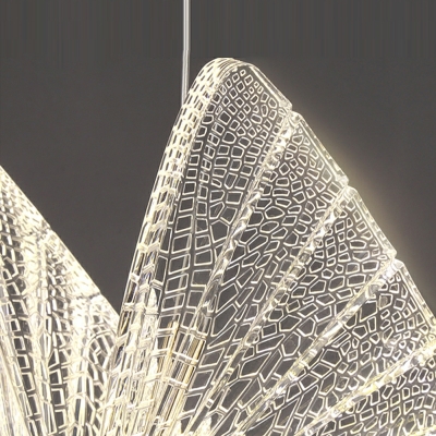 Modern Butterfly Hanging Pendant Lights Metal and Acrylic Pendant Lighting