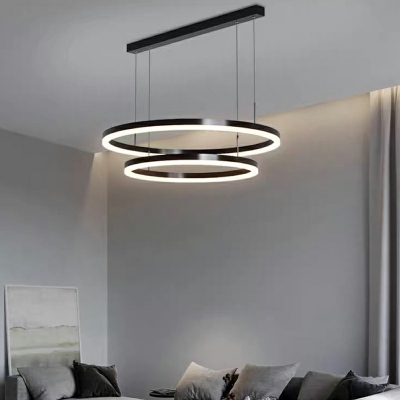 Multilayer Hanging Lamps Modern Style Acrylic Suspension Light for Living Room