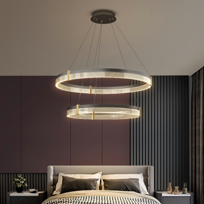 Multilayer Pendant Light Modern Style Acrylic Suspension Pendant Light for Living Room