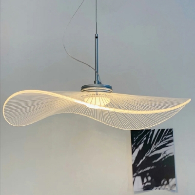 Nordic Creative Transparent Hanging Lamp LED Simple Lotus Leaf Pendant Light
