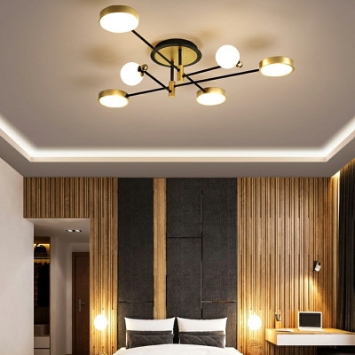 Ultra Modern Flush Mount Ceiling Light Fixtures Gold LED Flush Light Fixtures