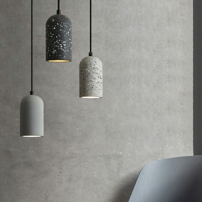 1-Head Stone Pendant Lighting Fixture with Shade Hanging Light Fixture
