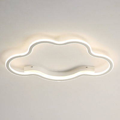 1-Light Ceiling Lights Flush Mount Kids Style Cloud Shape Metal Flushmount Lights