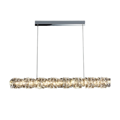 1 Light Tendrils Island Lights Modern Style Crystal Island Lamps in Gold