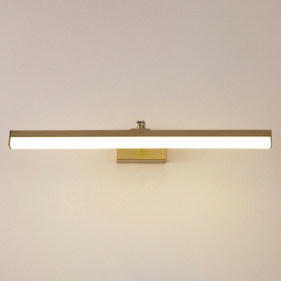 1-Light Wall Mount Lighting Minimalism Style Linear Shape Metal Sconce Light Fixtures