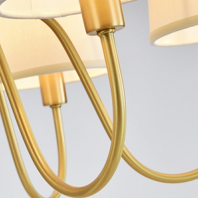 3-Light Chandelier Light Fixture Traditional Style Bell Shape Metal Hanging Pendant Lights