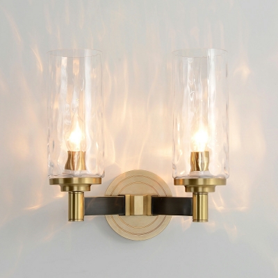 American Style Glass Vanity Light Postmodern Metal Wall Mounted Mirror Front for Bathroom