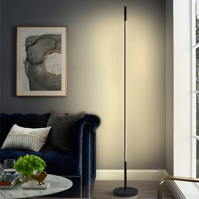 Contemporary Linear Floor Lamp 1 Light Rubber Floor Lamp for Bedroom