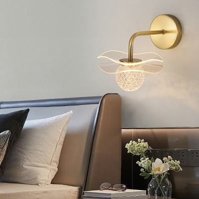 Globe Shade Wall Lighting Modern Style Acrylic Wall Lighting Ideas for Living Room